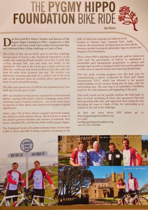 Castle of Mey June Newsletter 2014 featuring The Pygmy Hippo Foundation